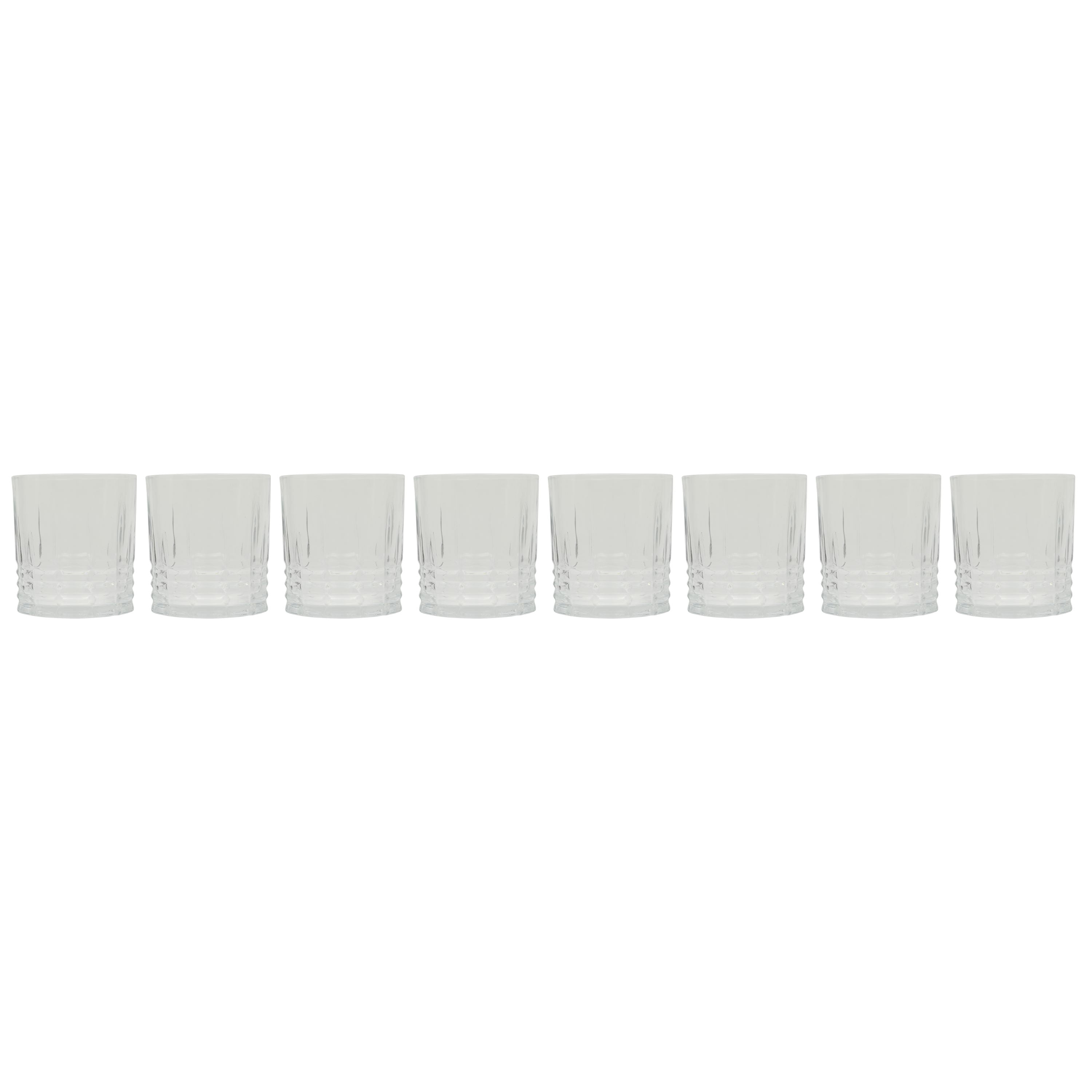 Martha Stewart Calista 11.5 oz Clear Double Old-Fashioned Glasses (Set of 8)