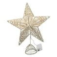 thumbnail image 1 of Christmas Decorations Gradient Color Tree Top Star With Lights Christmas Tree Decoration Props Scene Layout Wrought Iron Five-pointed Star Christmas Light, 1 of 2