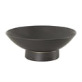 thumbnail image 6 of DecMode 16" Round Wide Black Ceramic Decorative Bowl with Elevated Base, 6 of 13