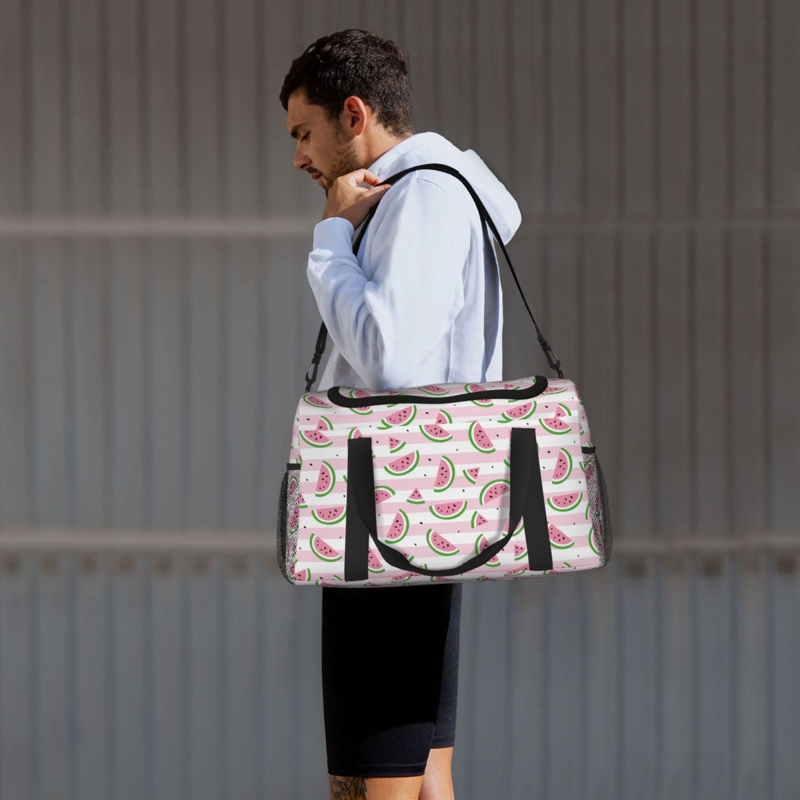 Fuzoiu Watermelon Print Travel Duffle Bag,Carry On Tote Bags,Duffel Bag,Sport Gym Bag, Hospital Bag for Labor and Delivery, Overnight Bag,Luggage Bag