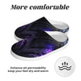 thumbnail image 6 of Haiem Purple Plant White Tiger Print Women's Fuzzy Memory Foam House Slipper Cozy Home Footwear Non-slip Winter Slippers-40/41, 6 of 7
