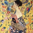 thumbnail image 2 of Klimt, Gustav 15x15 Black Ornate Wood Framed with Double Matting Museum Art Print Titled - Lady With Fan, 2 of 4