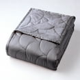 thumbnail image 4 of Nikki Chu  Brushed Velvet Down-Alternative Blanket Silver Cloud King, 4 of 5