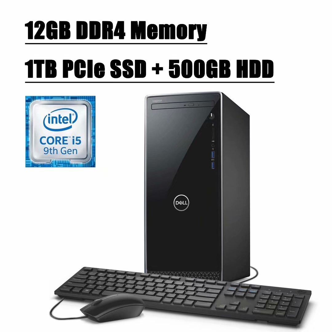 2020 Dell Inspiron 3671 Business Desktop Computer I 9th Gen Intel Hexa