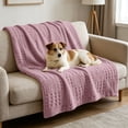 thumbnail image 4 of Tong Blanket Yellow For Soft Polyester Blanket With Knit Pattern Blanket For Couch Bed Crate Machine Washable, 4 of 4