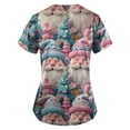 thumbnail image 4 of Plus Size Scrubs for Women Stretch, Uv Protection Beach Casual Tops Loose Fit Dailywear Trendy Printed Vacation Tees V Neck Work Shirts Mothers Day Outfits 2025 Lightweight Blue Xxl, 4 of 4