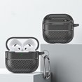 thumbnail image 2 of ELEHOLD for Airpods 4th Gen 2024 Case,Carbon Fiber Pattern Electroplated Women Men Shockproof Full Body Protective Cover with Ring Buckle for Airpods 4th Gen 2024,Clear, 2 of 6