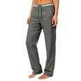 thumbnail image 2 of qolati Sweatpants for Women Lightweight Loose Fit Cotton Linen Work Trousers Casual Drawstring Elastic Waist Straight Leg Lounge Pants with Pockets Dark Gray XXL, 2 of 7