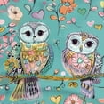 thumbnail image 6 of WYYP Owl Flowers Hearts Round Tablecloth - Great for Home Kitchen/Parties/Holiday Dinner - 100% Polyester Fiber - Multiple Sizes Available White, 6 of 8