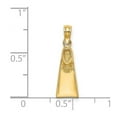 thumbnail image 2 of 14k Gold Scuba Flipper High Polish / Swim Or Dive Charm 21.1x6.7mm Wide 2.6mm Thick Pendant Necklace for Women, 2 of 2