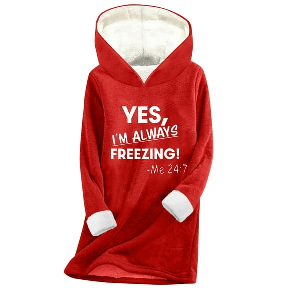 FNFYFH Women's Winter Warm Hoodie Sherpa Fleece Lined Pullover Hoodies Cute Hooded Graphic Sweatshirt Cold Weather Underwear