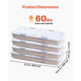 thumbnail image 3 of KFFKFF Under Bed Storage with Wheels, 31.7 x 15.6 x 6.9 inch Underbed Containers, Underbed Shoes Organizer with Lid & Gray Latch, Rolling Under the Bed Storage Bins for Clothes Shoes Blankets, 4 Pack, 3 of 9