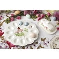 thumbnail image 5 of Lenox Butterfly Meadow Figural Floral Porcelain 11.75" x 11.75" Egg Serving Tray, 5 of 6