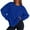 Blue, variant on dGslk Women's Oversized Crewneck Sweatshirt Long Sleeve Pullover Soft Loose Fit Casual Solid Color Top for Fall Winter Black L