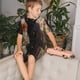 thumbnail image 4 of Balery Black Cat in Wildflowers Conjunto de Pijama Infantil de Manga Corta con Estampado – Ropa de Dormir de Algodón Suave-4X-Large, 4 of 6