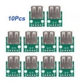 thumbnail image 2 of USB Type A Breakout Board, Standard USB Type A Female Socket 2.54mm Pitch USB Female Breakout Board, 4 Pins For DIY USB Power Supply Breadboard Design, 2 of 8