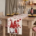 thumbnail image 2 of Table Runners 70 Inches Long Dress Scarves, Valentine's Day Farmhouse Coffee/Dining/Kitchen Table Decor, Holiday Table Runner, Farmhouse Red Gnomes Love Balloons 13x70 Inch, 2 of 9