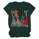 thumbnail image 2 of Puntoco Mujer Casual Cuello Redondo Manga Corta Árbol De Navidad Impreso Camiseta Top Puntoco Puntoco-4273, 2 of 6
