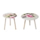 thumbnail image 1 of Set de mesa auxiliar Table Benzara de 40 cm y 50 cm, diseño floral, 1 of 5