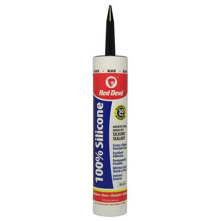 Red Devil 081660 9 oz Silicone Sealant, Black