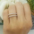 thumbnail image 3 of Dazzlingrock Collection 0.50 Carat (ctw) 18K Round Diamond Wedding Enhancer Guard Double Band 1/2 CT, Yellow Gold, Size 5.5, 3 of 10