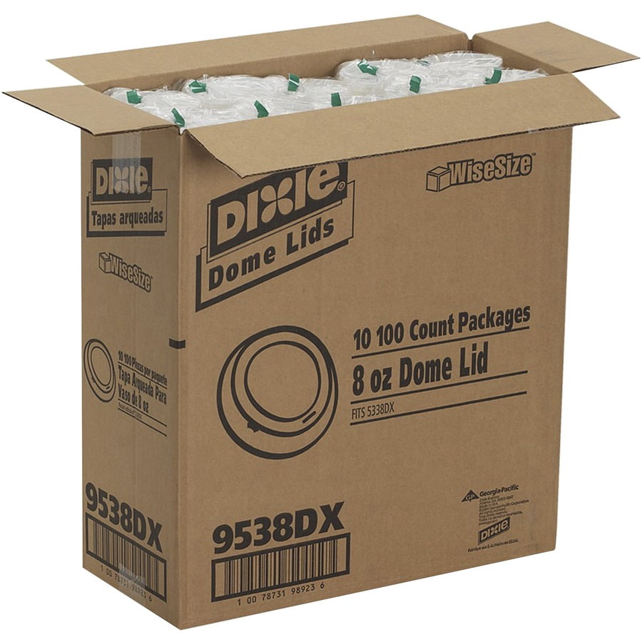 Dixie Small Hot Cup Lids By Gp Pro - Dome - Plastic - 100 Lids/pack - 1000 / Carton