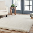 thumbnail image 1 of BNM Solid Indoor Shag Runner or Area Rug, 8' x 10', Ivory, 1 of 8