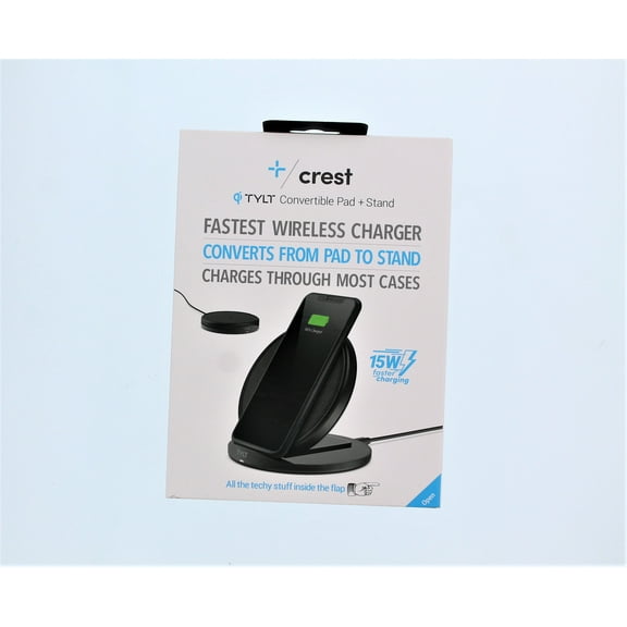 TYLT 10W Qi Wireless Charging Stand/Pad - Black