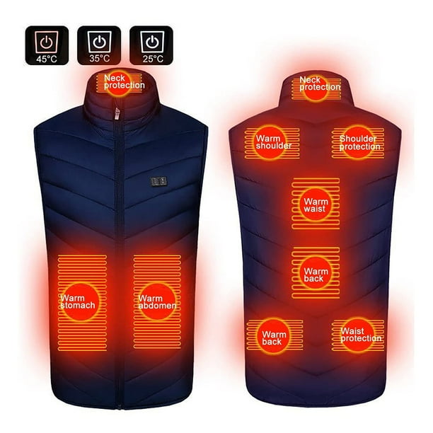 Chaleco calefactable de talla grande Pntutb para hombres y mujeres, chaleco calefactor de doble Control 9, chaqueta calefactable, chaleco calefactor de invierno, liquidación Pntutb Pntutb-8078