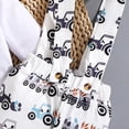thumbnail image 7 of My First Easter Baby Boy Outfit Long Sleeve Romper Tractor Suspender Pants Set Bunny Ear Hat 3Pcs Easter Clothes, 7 of 7