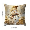 thumbnail image 3 of xihome Funda de cojn navideña cuadrada de 45 cm, decoracin festiva, funda de polister con cierre de cremallera oculta para sof cama, 3 of 6