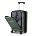 thumbnail image 5 of YYAo Luggage Set, Suitcase Set, Travel Luggage,Carry On Luggage 22 X 14 X 9 Airline Approved, Abs+Pc 20 Inch Luggage With Front Compartment,Dark Green Color, 5 of 6
