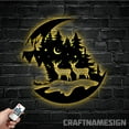 thumbnail image 3 of Craftnamesign Custom Deer Hunting Metal LED Light, Custom Hunter Name Sign, Antler Cabin Decor, 3 of 5
