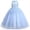 Blue, variant on IDOPIP Girls Flower Vintage Lace Princess Long Dress for Kids Tulle Pageant Formal Party Wedding Bridesmaid Puffy Floor Dance Evening Gown 5-6 Years Blue
