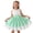 Green, variant on Mint Green Girls Off-the-Shoulder Dress with Flared Sleeves and Long Flared Skirt