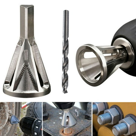 Chamfer Tool Pilots - Iuhan Stainless Steel Deburring External Chamfer Tool Drill Bit Remove Burr Silver