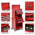 thumbnail image 6 of Resenkos Tool Box, Removable Cabinet Storage Tool Chest,6-Drawer Tool Chest with Heightening Cabinet-Red, 6 of 11