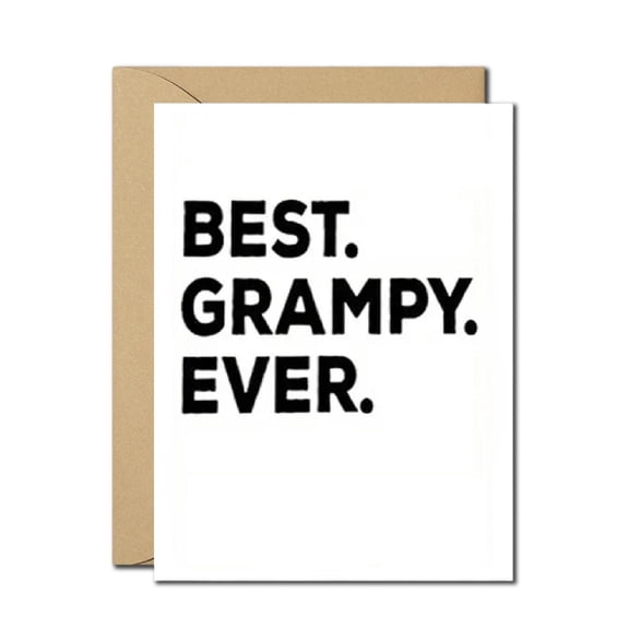 Best Grampy Ever Greeting Card - Perfect for Grandparents Day, Birthdays, or Just Because - Includes Envelope