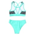 thumbnail image 4 of YONGHS Girls' Beach Sport 2-Piece Bikini Set Swimsuit Crop Top with Swim Briefs Bathing Suit Mint Green 10, 4 of 7