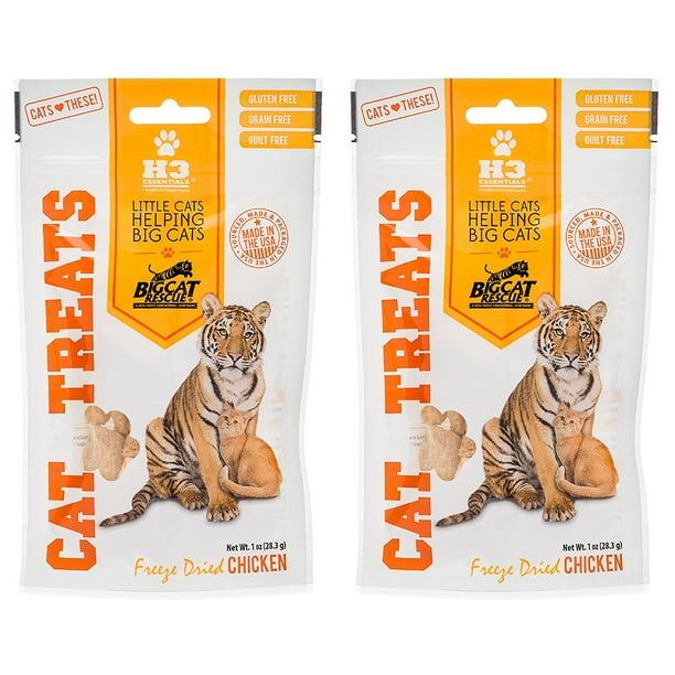 Big Cat Rescue Freeze Dried Chicken Treats for Cats (2- 1oz packages) -  