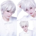 thumbnail image 5 of XIAQUJ Adult Men Guy Short Boy Band Wig, White, 5 of 8