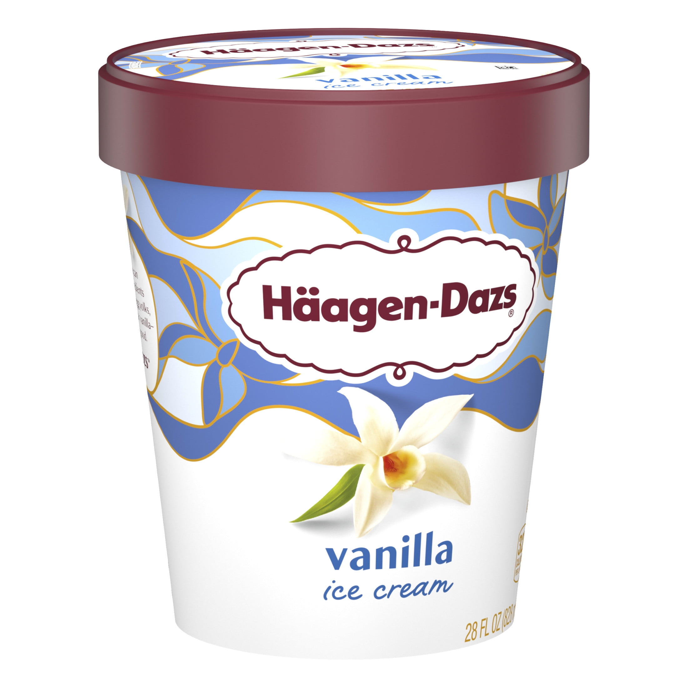 Haagen Dazs Vanilla Ice Cream, Gluten Free, Kosher, 28oz