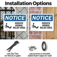 thumbnail image 3 of (2 Pack) Service Animal Relief Area OSHA Notice Sign 24 Inch X 18 Inch Indoor / Outdoor Rust-Free Aluminum Metal Signs for Workplace, Workshop, and Construction Site, Made in the USA, 3 of 8