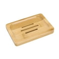 thumbnail image 1 of Bamboo Wooden Soap Dish Drainer Shower Soap Storage Holder Soap Tray for Bathroom Shower Vanities Kitchen Sink Rectangle, 1 of 7