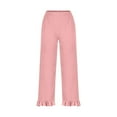 thumbnail image 5 of Razzly Women's Casual Pants Summer Comfortable Loose Fit Lightweight Breathable Trousers for Daily Wear Versatile Stretchy Design Ideal for Outdoor Activities(Pink,M), 5 of 5