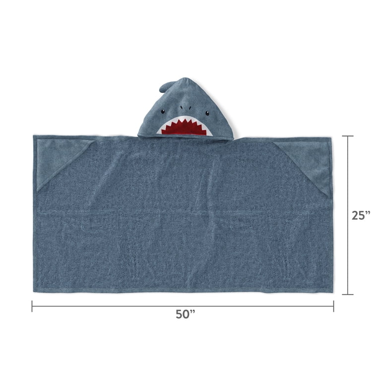 Blue Shark Hooded Cotton Bath Towel photo 6