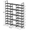 thumbnail image 2 of BGTREND 9 Tiers Large Shoe Rack 3 Columns Metal Shoe Storage Organizer 50-55 Pairs Joinable Shoe Tower for Closet Entryway (62 inches, Black), 2 of 6