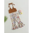 thumbnail image 2 of Toddler Baby Girl Clothes Sleeveless Floral Vest Top Flower Bell Bottoms Flare Pants Kids Boho Summer Outfit, 2 of 7