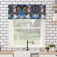 thumbnail image 4 of Christmas Snowman Valances for Windows with Red Cardinal Bird Rod Pocket Curtain Valance Window Treatment Short Curtains for Kitchen Living Room, 42"x12", 4 of 5