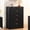 Black, variant on LEYAOYAO 6 Drawer Vertical Fluted Bedroom Dresser, Modern Chest with Chest of Drawers, Wood Closet Storage Organizer, Walnut